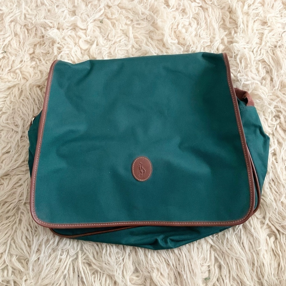 Green Brown Book Bag New With Tags NWT - Picture 7 of 7